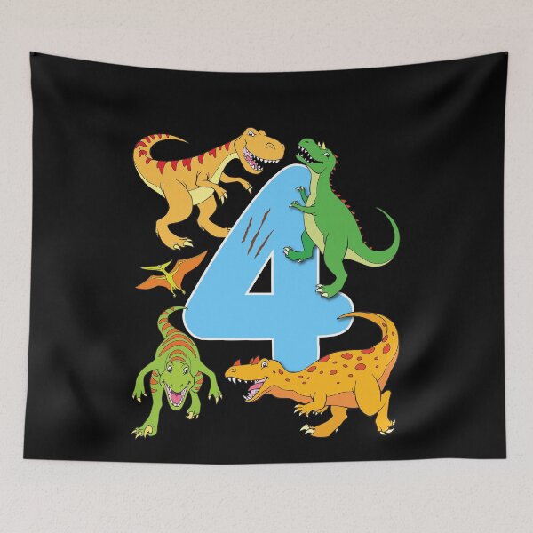 Item preview, Dinosaur Birthday Boy 4 Years designed and sold by samshirts.
