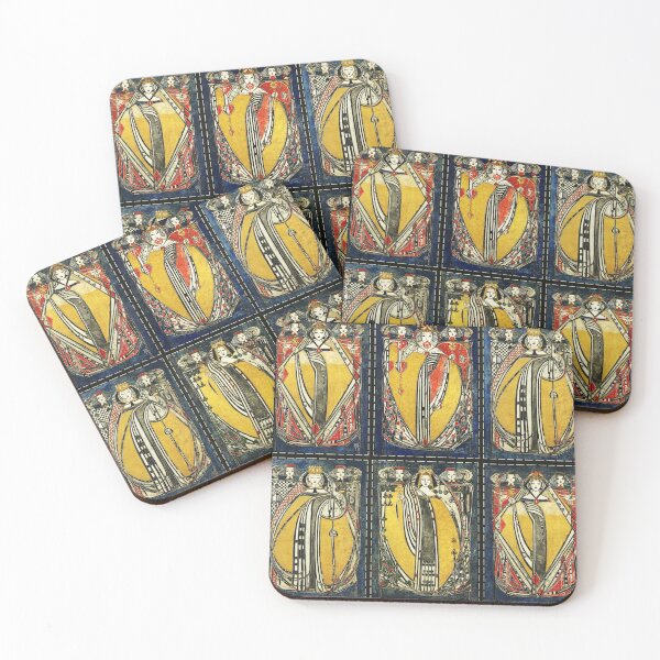 Item preview, FOUR QUEENS OF HEARTS ,CLUBS,DIAMONDS AND SPADES Art Nouveau  designed and sold by BulganLumini.