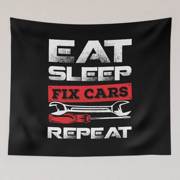 Item preview, Eat Sleep Fix Cars Repeat Race Car Mechanic Gift  designed and sold by Marcid95.