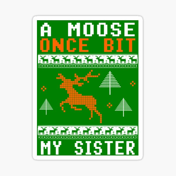 Artikel-Vorschau von Ein Elch hat einmal meine Schwester gebissen - Ugly Sweater - British Comedy, designt und verkauft von jacob-jendrey.