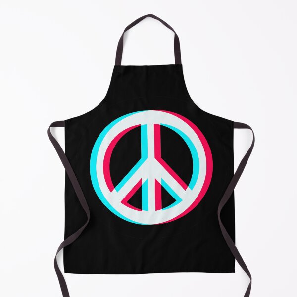 Item preview, Peace sign in glitch tik tok style blue white red designed and sold by hendeJens.