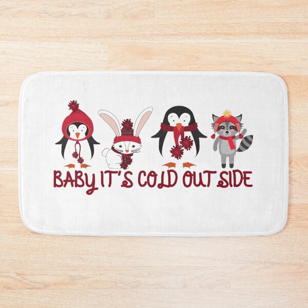 Item preview, BABY ITS COLD OUTSIDE, Cute Colorful Animals with Winter clothes designed and sold by AmazingEcraft.