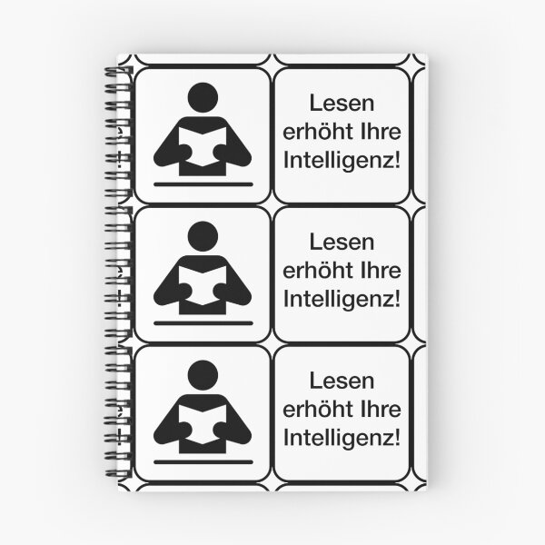 Artikelvorschau, Warnung Deutsch Lesen Erhöht Intelligenz entworfen und verkauft von Netsrotj.