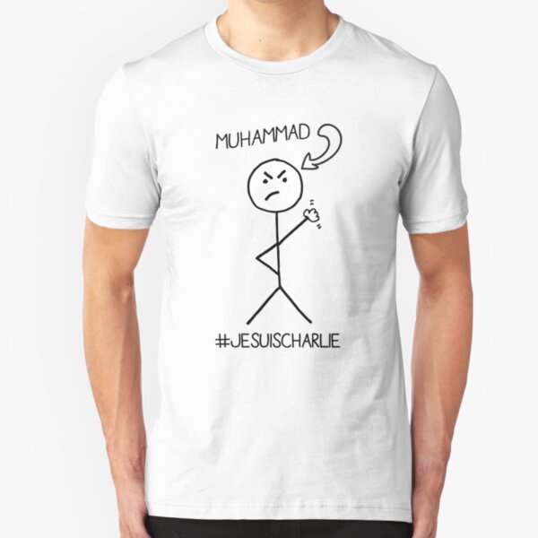 I drew Muhammad - #JeSuisCharlie Slim Fit T-Shirt
