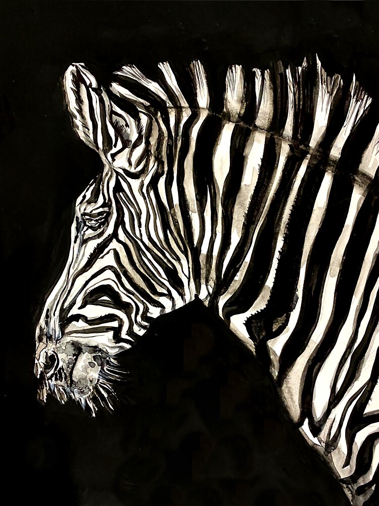 "Beautiful black and white things with a zebra." Sticker for Sale by ArtAntares Redbubble