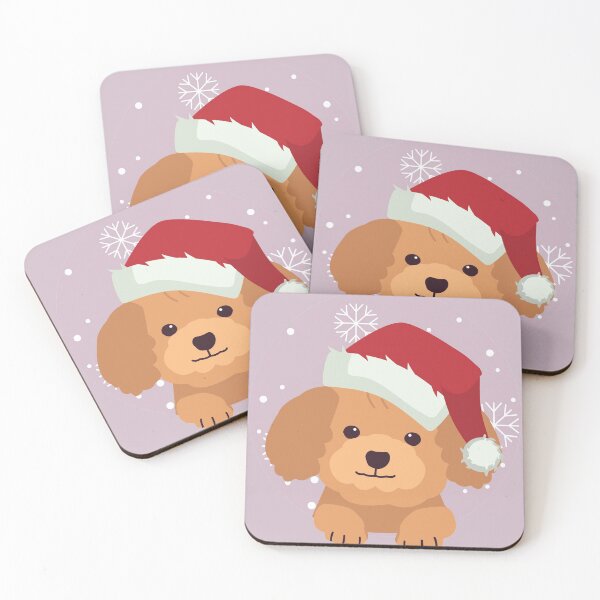 Item preview, Cute Puppy In christmas Hat designed and sold by ShoppyYourThing.