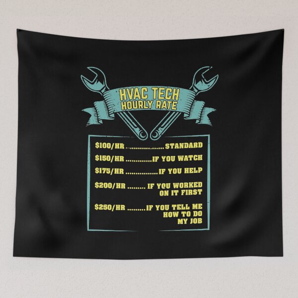Item preview, HVAC Tech Hourly Rate designed and sold by Marcid95.