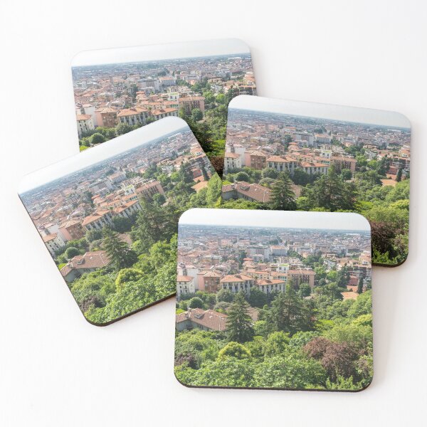 Item preview, Beautiful Bergamo Lombardy Italy - Citta Bassa Lower City and Po River Valley from the Venetian Walls designed and sold by Georgia Mizuleva.
