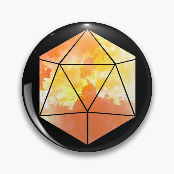 Artikelvorschau, Polyhedron Watercolor 20 Sided Die D20 Dice Dungeon RPG Gear entworfen und verkauft von DynamicDesign.