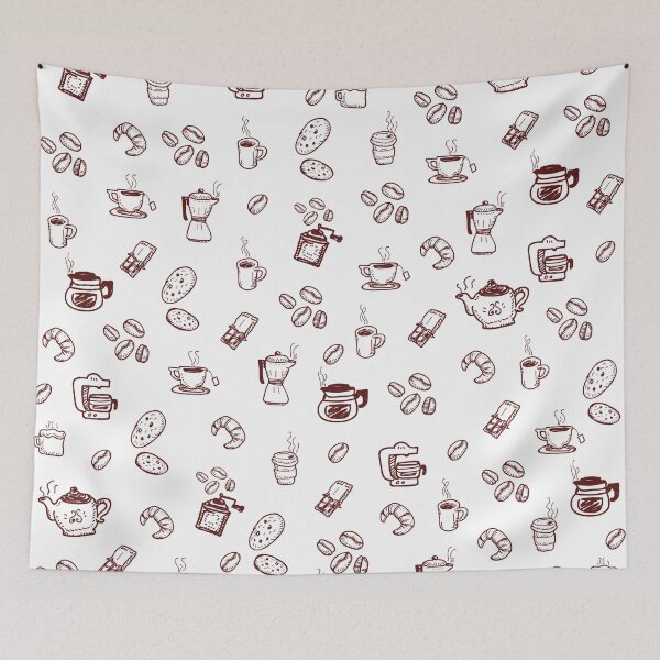 Item preview, Coffee pattern designed and sold by Mandala & More.