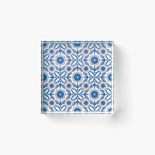 Item preview, Navy blue Tenente Valadim Tile (Azulejos) designed and sold by Ribeiro Design.