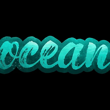 Artwork thumbnail, Ocean Text Masked With Ocean. by RADesigns21