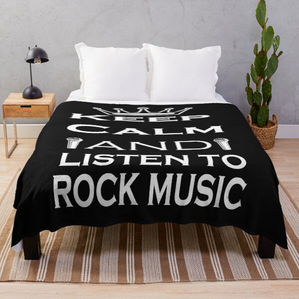 Item preview, keep calm and listen rock music designed and sold by ibrastore.