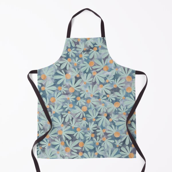 Item preview, Orange and Turquoise Floral Pattern designed and sold by ToiledeLina.