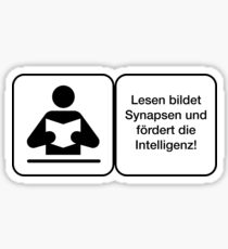 Warnung Deutsch Lesen Synapsen Sticker