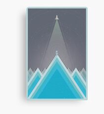 Space Man Blue Canvas Print