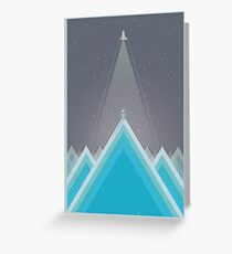Space Man Blue Greeting Card