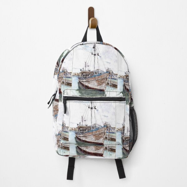 Item preview, Australian Scene - Old timber crayfish boat - Success - Port Lincoln, SA, Aus. designed and sold by Anne Huth.