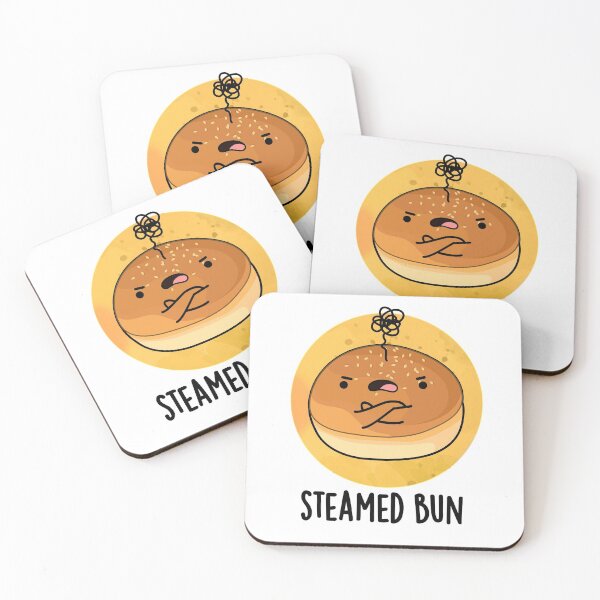 Item preview, Steamed Bun Funny Food Puns  designed and sold by punnybone.