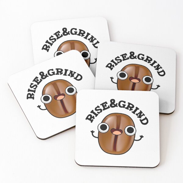 Item preview, Rise And Grind Funny Coffee Bean Puns  designed and sold by punnybone.