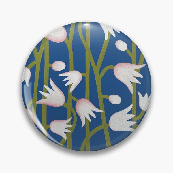 Item preview, Climbing Lillies on Classic Blue designed and sold by ToiledeLina.