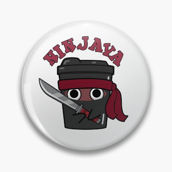 Item preview, Ninjava Ninja Java Funny Coffee Puns  designed and sold by punnybone.