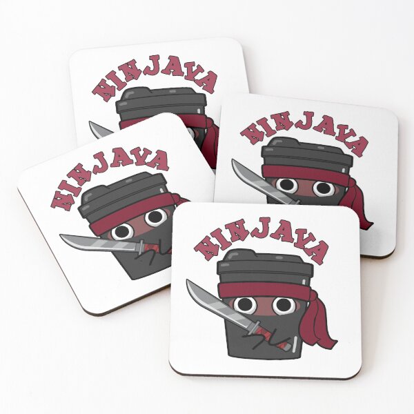 Item preview, Ninjava Ninja Java Funny Coffee Puns  designed and sold by punnybone.