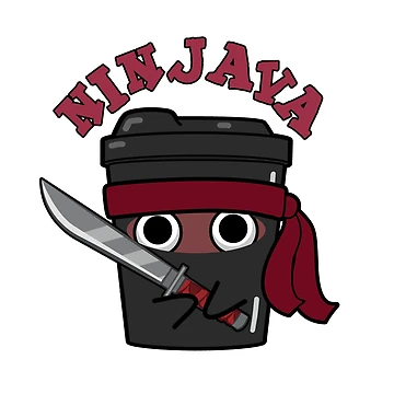 Artwork thumbnail, Ninjava Ninja Java Funny Coffee Puns  by punnybone