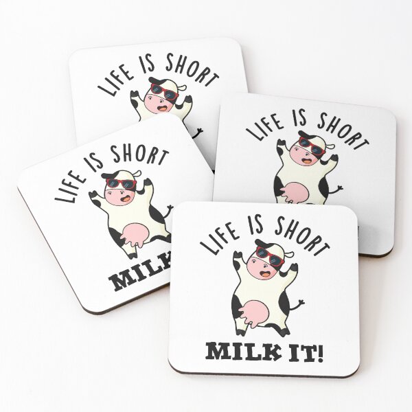Item preview, Life Is Short Milk It Funny Cow Puns  designed and sold by punnybone.