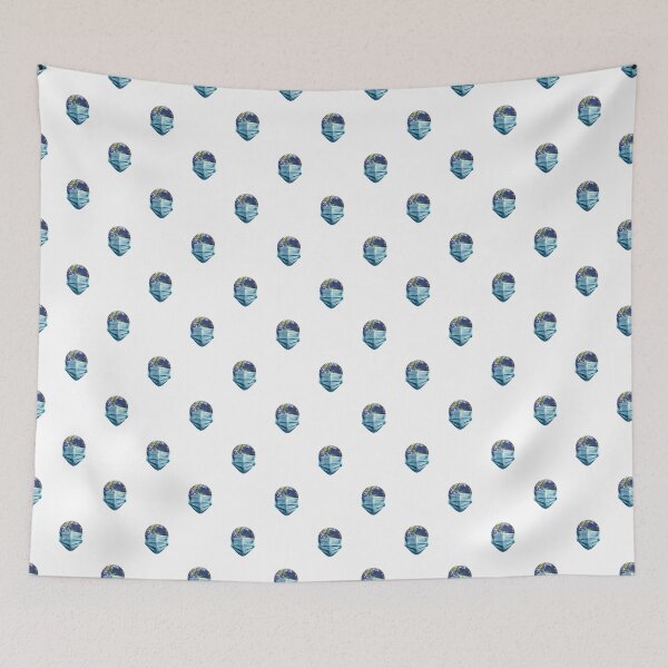 Item preview, Earth With Face Mask Pandemic Concept Pattern designed and sold by DFLC Prints.