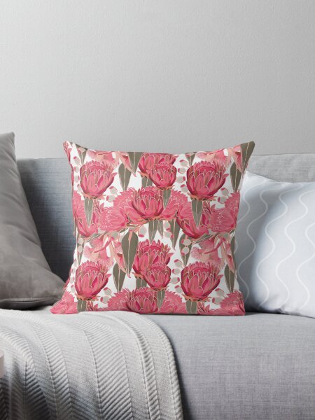 Item preview, Protea & Eucalyptus Pattern - Feminine Pink Palette designed and sold by Sketchbook Designs.
