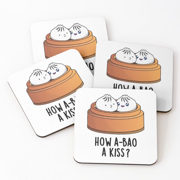 Item preview, How A-bao A Kiss Funny Dimsum Puns  designed and sold by punnybone.