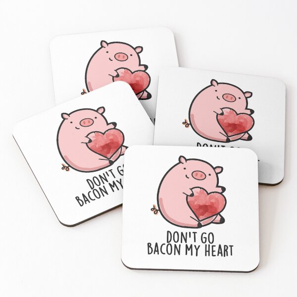 Item preview, Don't Go Bacon My Heart Funny Pig Puns  designed and sold by punnybone.