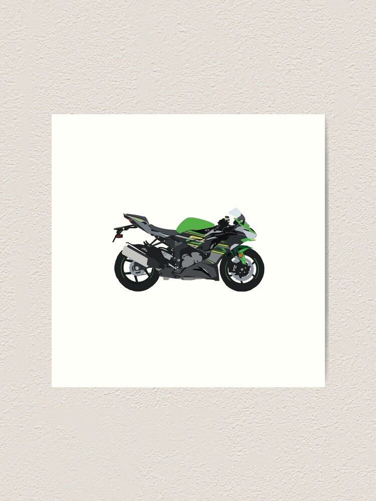 額付きの絵 Kawasaki Ninja ZX 6R 636 - Motorcycle Motorbike Vector