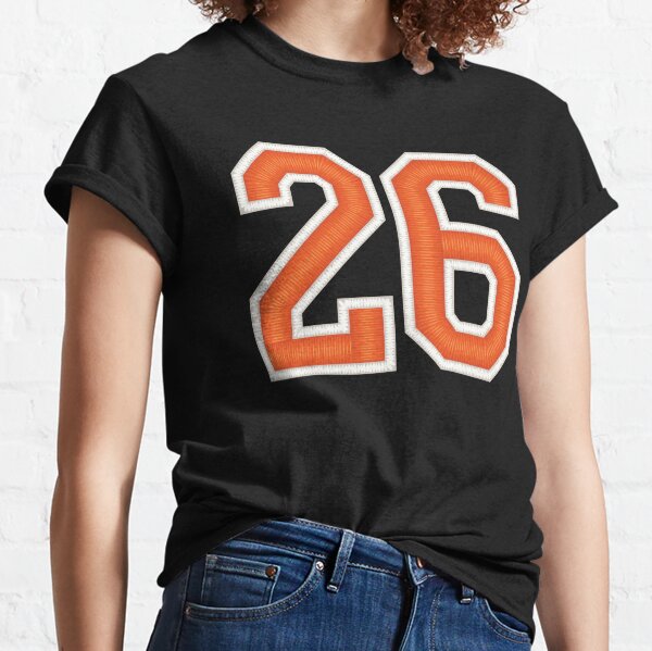26Classic Vintage Sport Jersey Number, Uniform numbers in black as