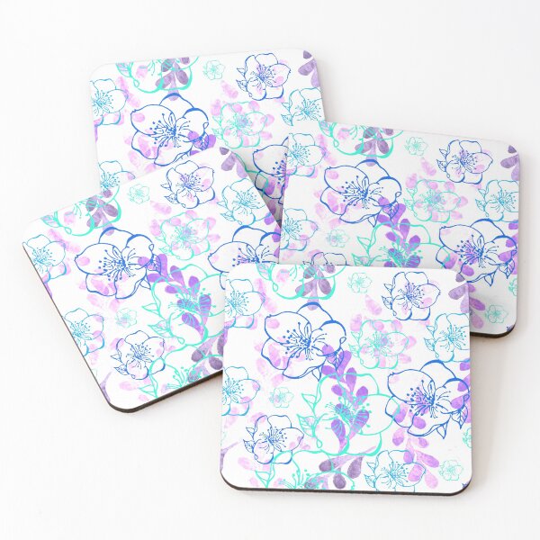 Item preview, Summer Garden in Blues and Purple designed and sold by AlteredAtelier.
