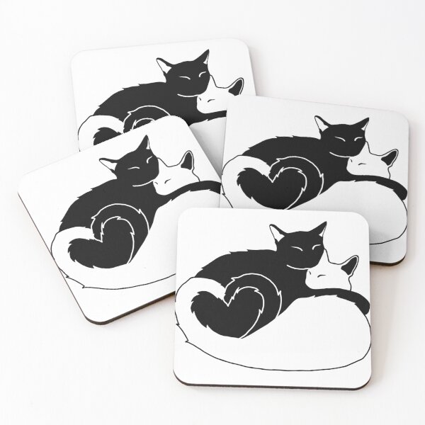 Item preview, b&w minimalist cats designed and sold by skullism.