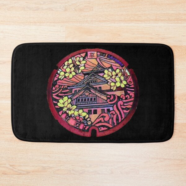 Item preview, Osaka Castle Manhole Cover Pink and Yellow designed and sold by QuoteableTees.