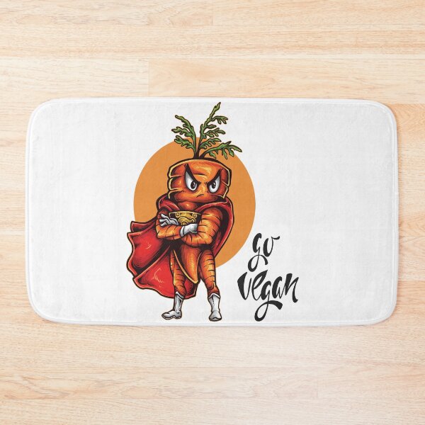 Item preview, Go Vegan Carrot Superhero Foodie Vegetable Superhero  designed and sold by ProjectX23.
