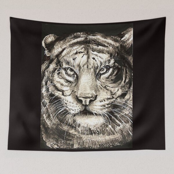 Item preview, Handsome tiger in black and white. designed and sold by Elena Reutova.