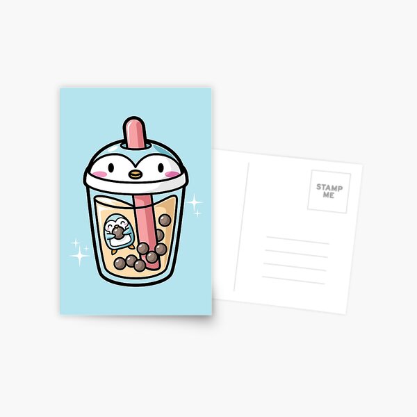 Cat Boba Cup Postcard for Sale by Bobaelyse