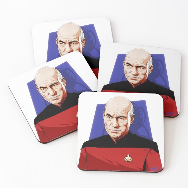 Item preview, Patrick Stewart - An illustration by Paul Cemmick designed and sold by TIGERDAVER.