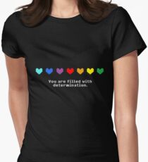 Undertale - You are Filled with Determination. Women's Fitted T-Shirt