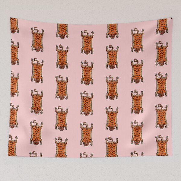 Item preview, TIBETAN TIGER RUG-pink designed and sold by BEATRIZ ABAITUA.