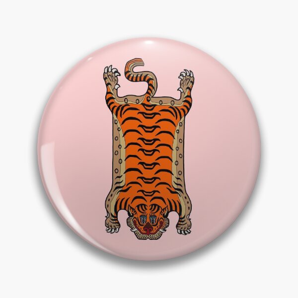 Item preview, TIBETAN TIGER RUG-pink designed and sold by BEATRIZ ABAITUA.
