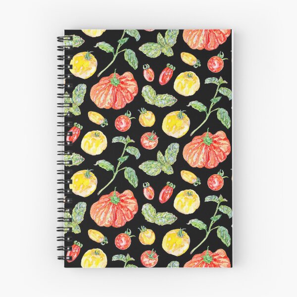 Item preview, Tomatoes and Basil Pattern - Black designed and sold by beccaboyce.