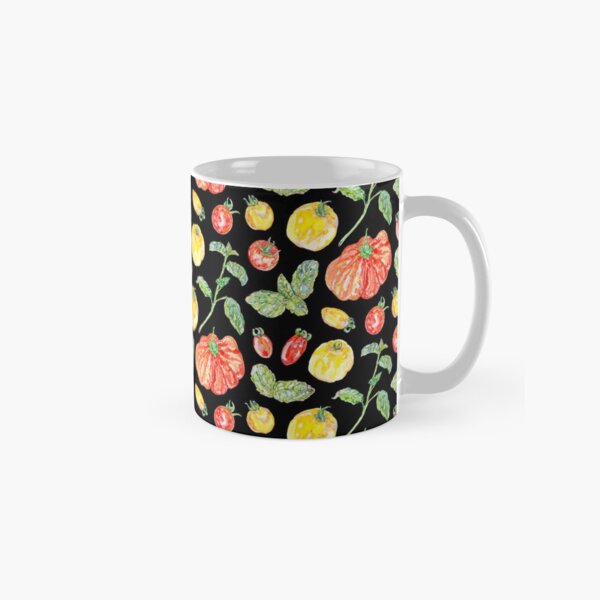 Item preview, Tomatoes and Basil Pattern - Black designed and sold by beccaboyce.