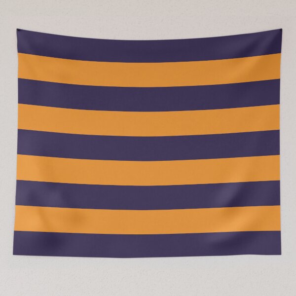 Item preview, Medium NAVY BLUE and ORANGE Horizontal STRIPES designed and sold by RachelMacht.