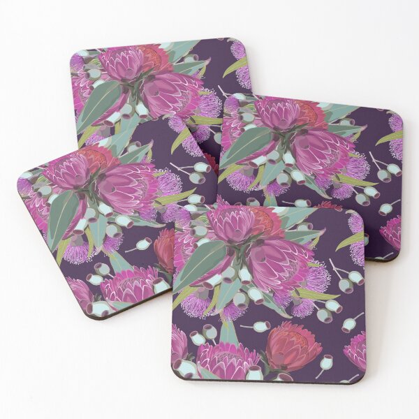 Item preview, Protea & Eucalyptus Bush - PInk and Purple Colour Palette designed and sold by Sketchbook Designs.