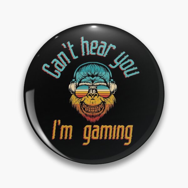Item preview, can't hear you i'm gaming funny monkey  designed and sold by Drahmed.